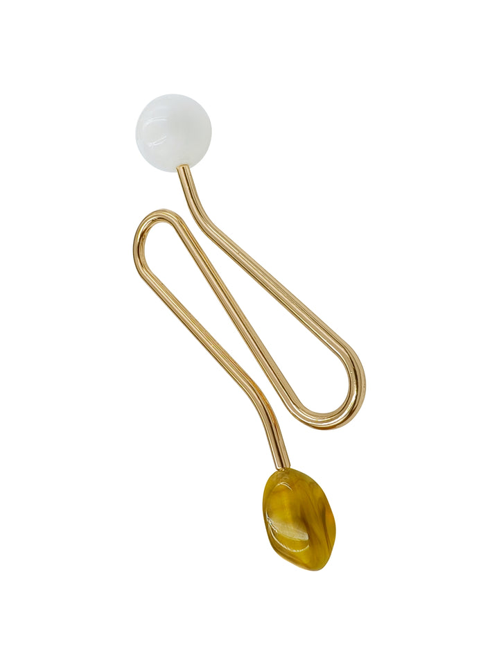 Shiny Gold Hook Metallic Curvy Style Fashion Accessory for Clothing