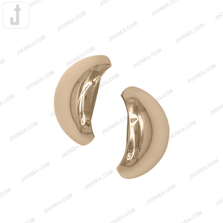 Classic Shiny Gold Metal Buckle with Smooth Oval Design