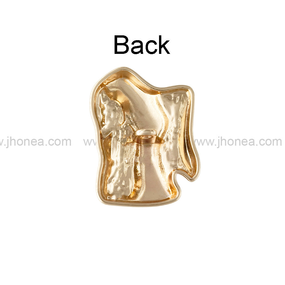 Decorative Abstract Design Shiny Finish Loop Buttons for Garments