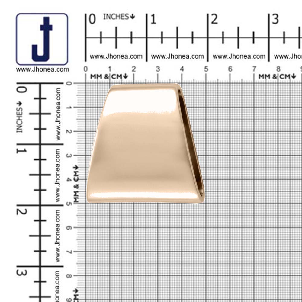 Glossy Trapezoid Shape Down Bar Slide Buckle for Fashion Accessories