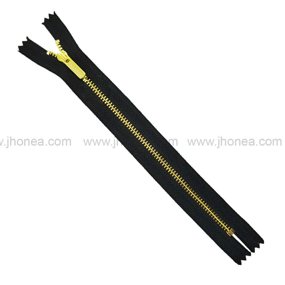 #3 Stylish Closed-End Zipper with Gold Finish Runner
