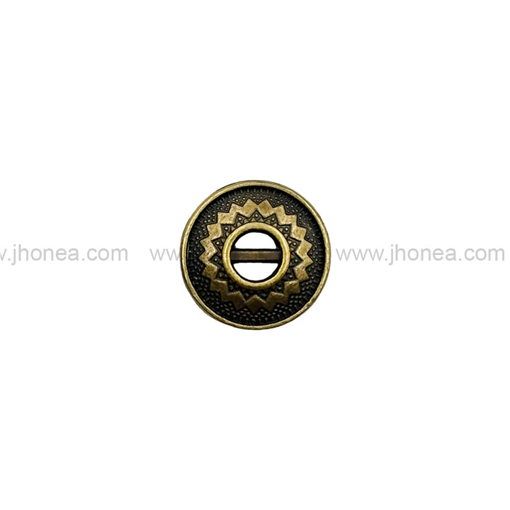 Very Unique Structure Engraved Design Antique Brass Metal 2-Hole Shirt Buttons