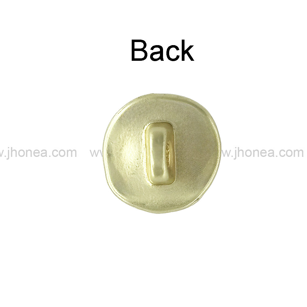 Round Shape Textured 10mm(16L) Classic Metal Shank Button