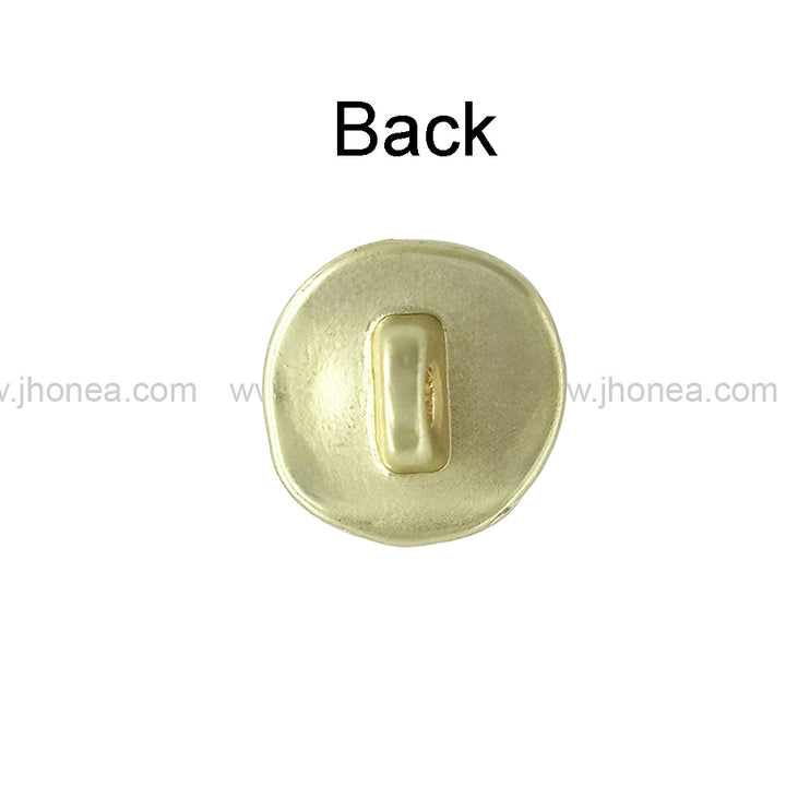 Round Shape Textured 10mm(16L) Classic Metal Shank Button