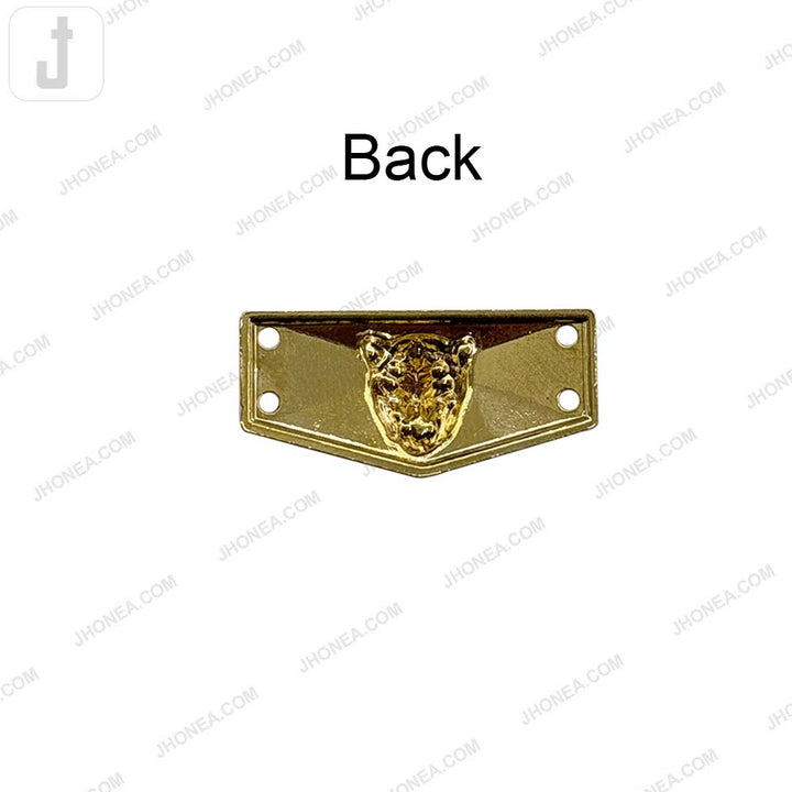Eye-Catching Shiny Gold Leopard Head Decorative Fashion Accessory