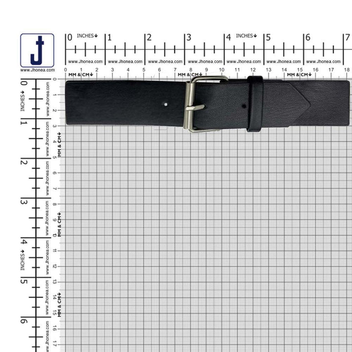 Timeless Black PU Leather Belt with Adjustable Prong Buckle