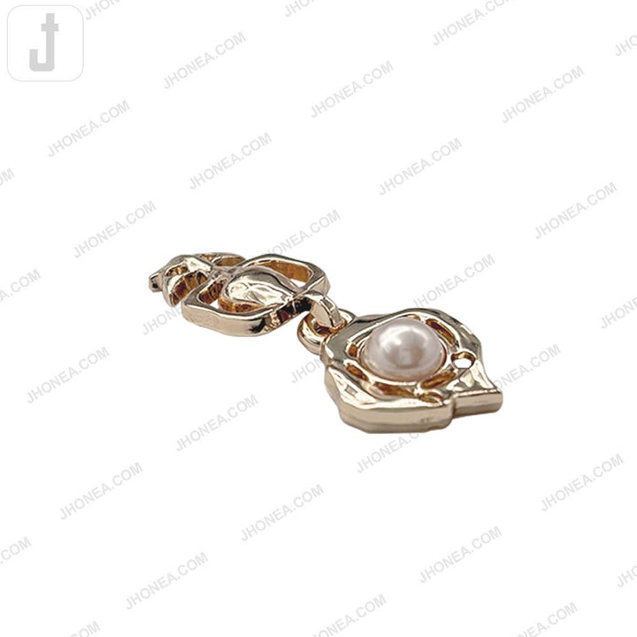 Trendy Pearl Clasp Buckle Hook and Eye Metal Buckle for Fashion Use