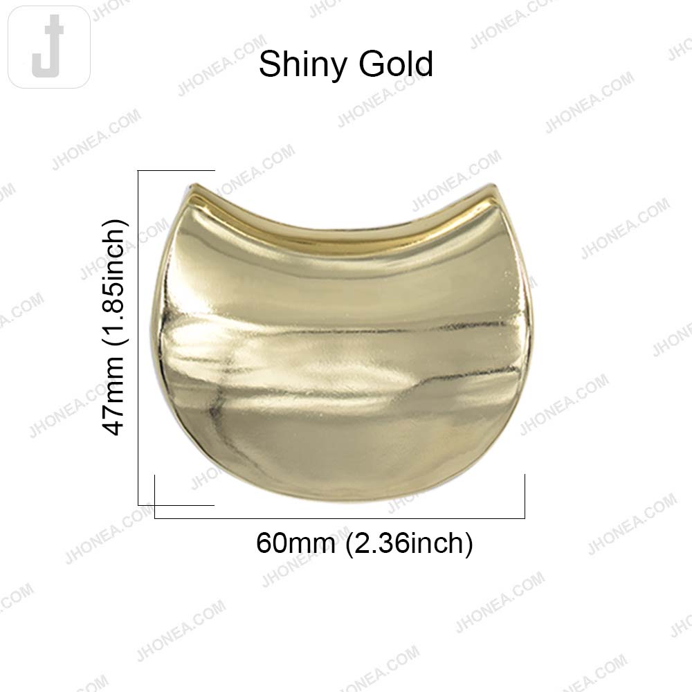 Fashionable Shiny Finish Half Moon Buckle for Fashion Accessories