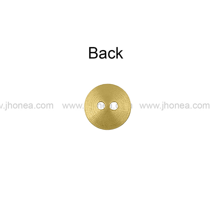 Premium Solid Brass 2-Hole Flat Rim Design Metal Button for Garments