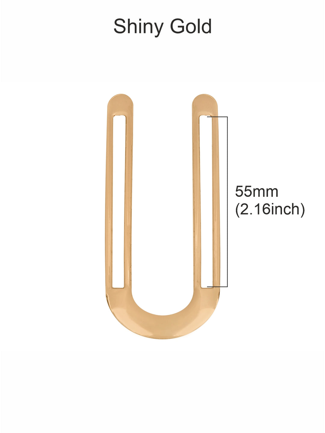 Chic Shiny Finish U-Shaped Metal Connector Buckle