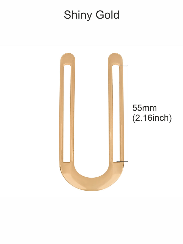 Chic Shiny Finish U-Shaped Metal Connector Buckle
