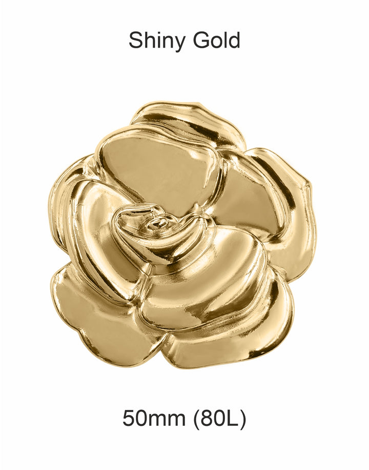 Shiny Classic 50mm(80L) Fashionable Flower Metal Buttons