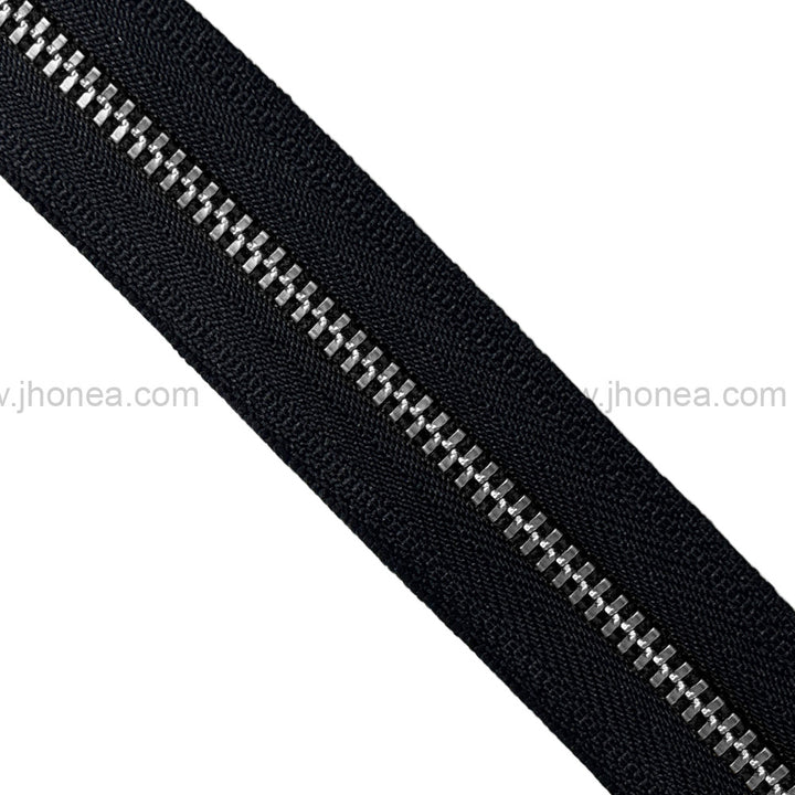 YKK #3 Number Premium Quality Silver with Black Tape YKK Metal Zipper Rolls