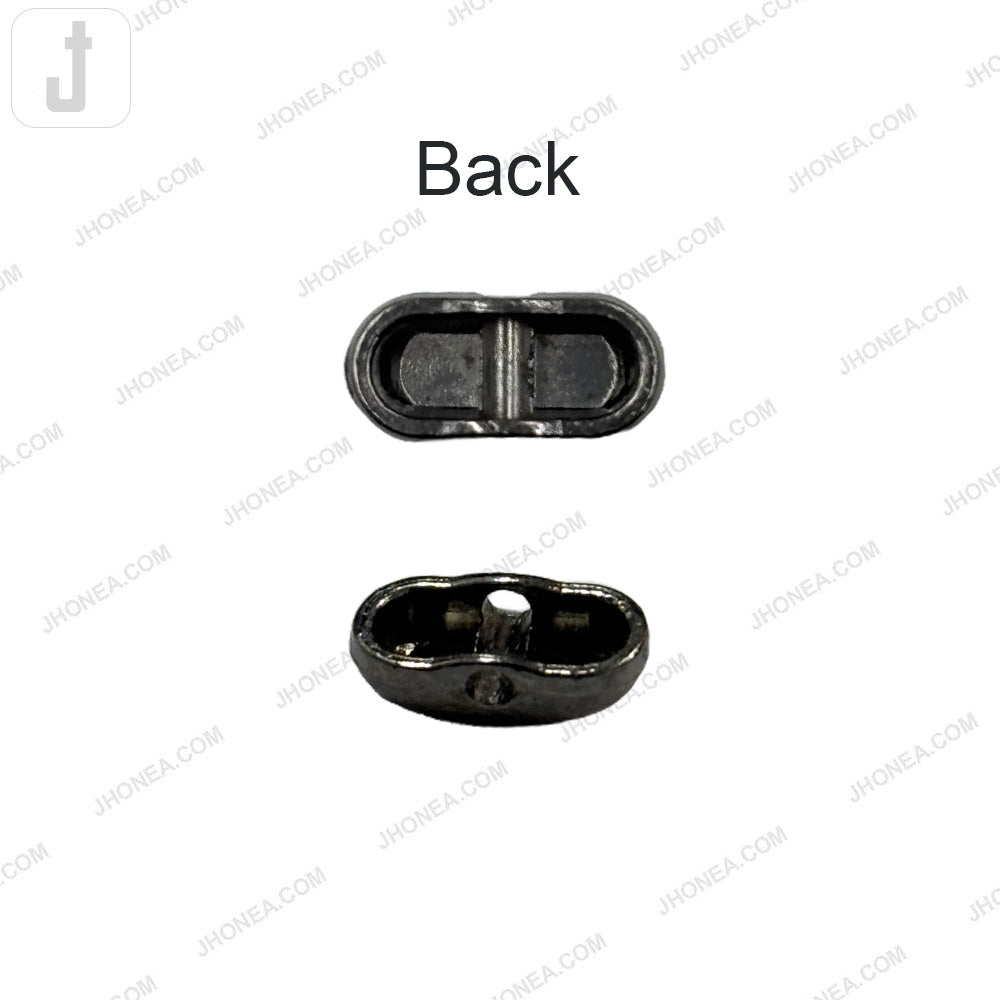 Small & Sleek One Hole Gunmetal Metal Clothing Hardware Accessory