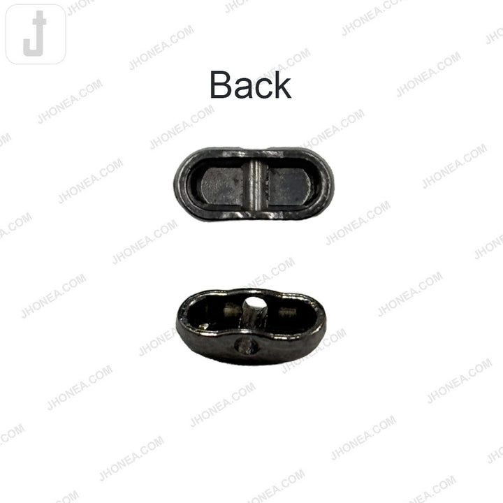 Small & Sleek One Hole Gunmetal Metal Clothing Hardware Accessory