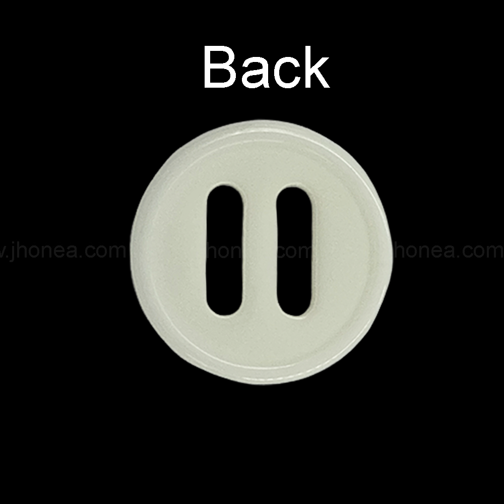 15mm (24L) Stylish Off-White Polyester 2-Hole Buttons