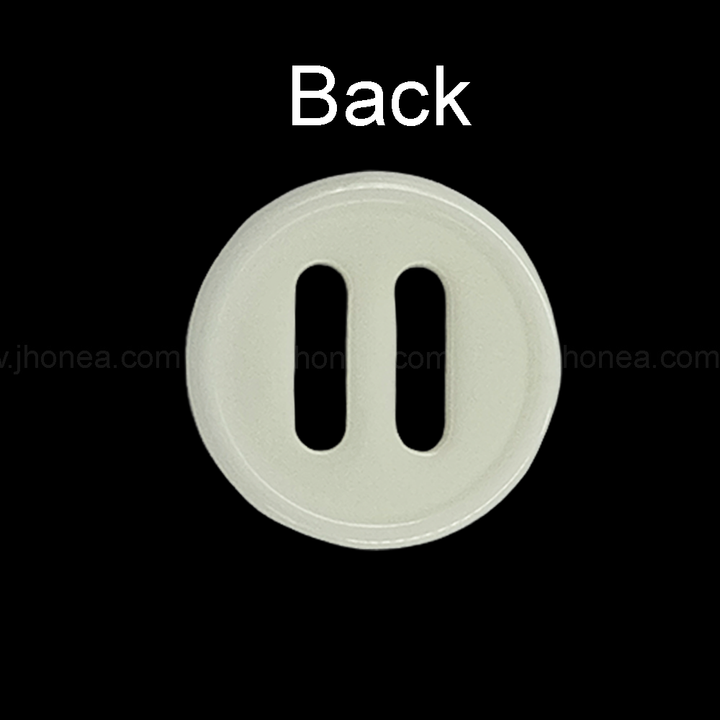 15mm (24L) Stylish Off-White Polyester 2-Hole Buttons