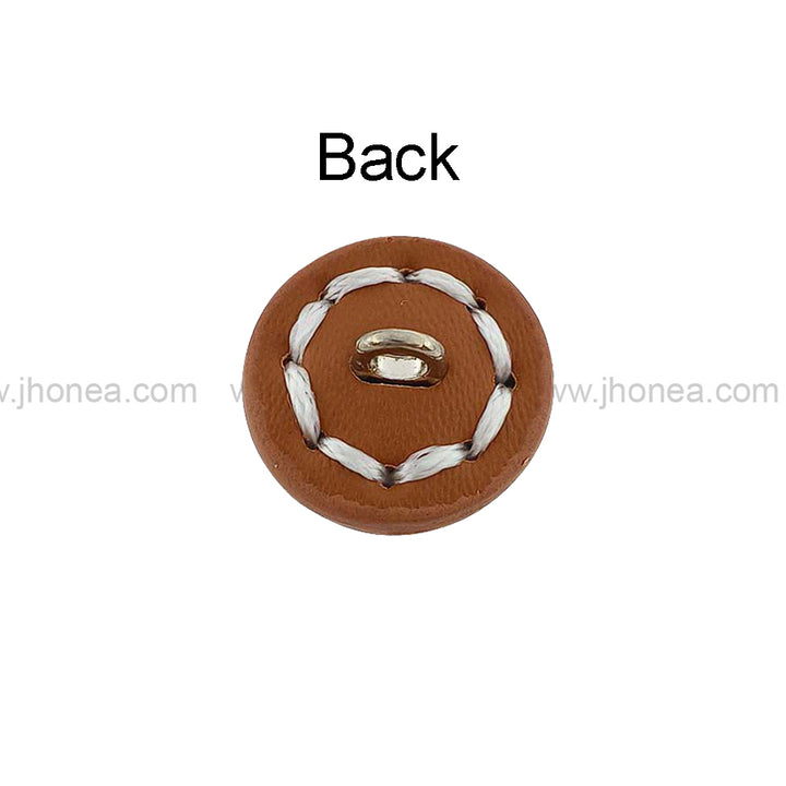 Fancy 17mm(28L) PU Leather Downhole Loop Buttons