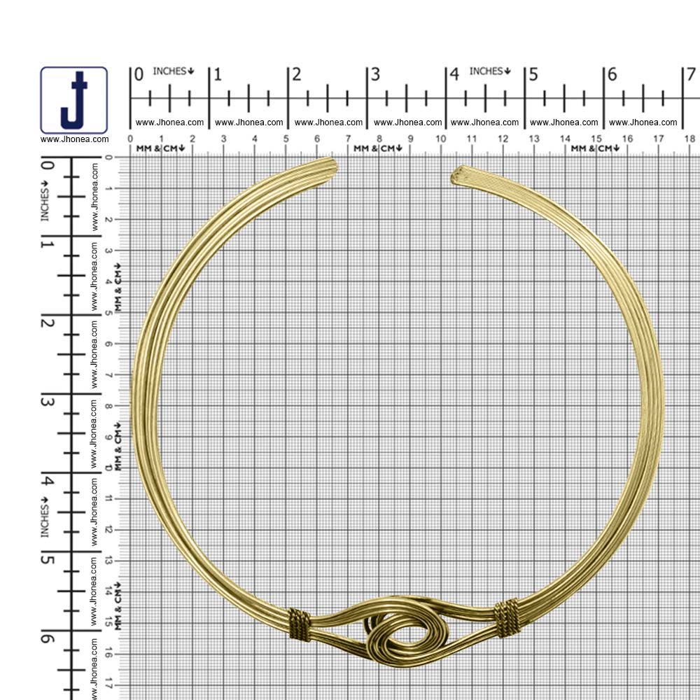 Elegant Open Collar Statement Spiral Torque Necklace
