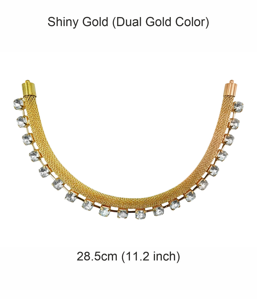Dual Tone Gold with Rose Gold Diamond Necklace Neckline
