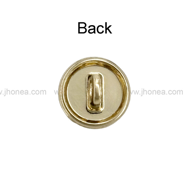 Shiny Round Shape with Scalloped Edges Pearl Button