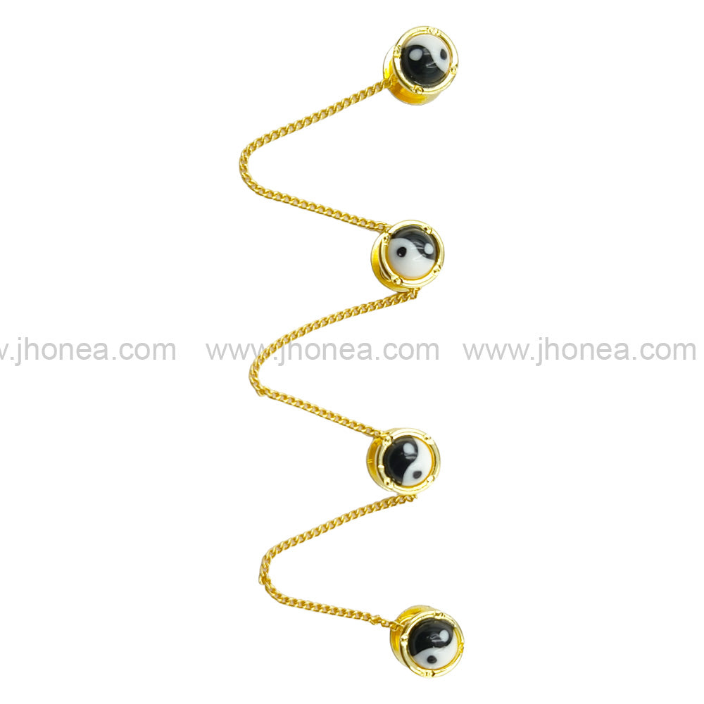 Elegant Yin Yang Dangling Chain Kurta Button