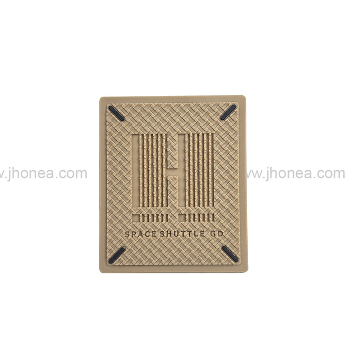 Stylish Taupe Brown Textured Silicone Patch