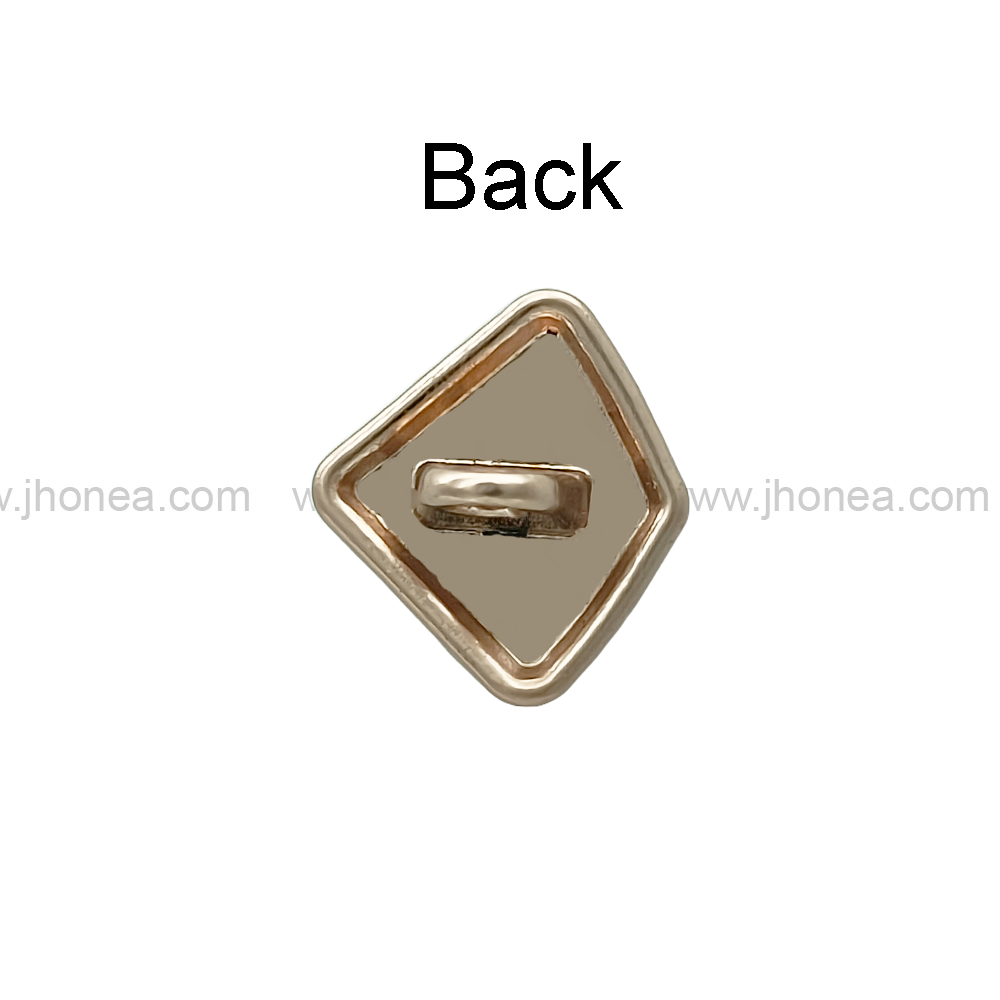 Unique Matte Finish Geometric Shape Shank Metal Button