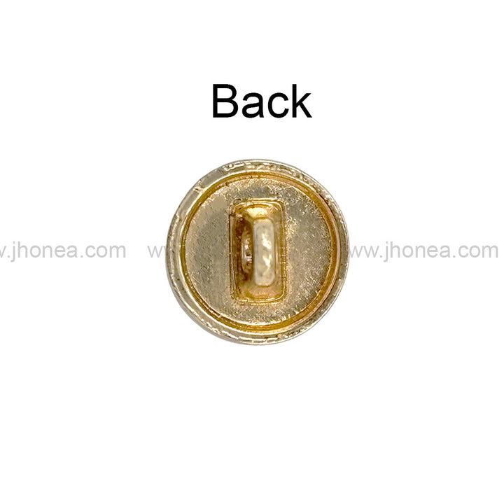 Elegant Round Shape Shiny Golden Engraved Design Button