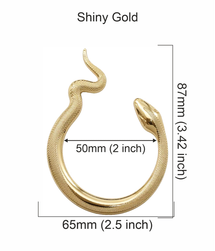 Decorative Shiny Gold Snake Metal Fashion Accessory