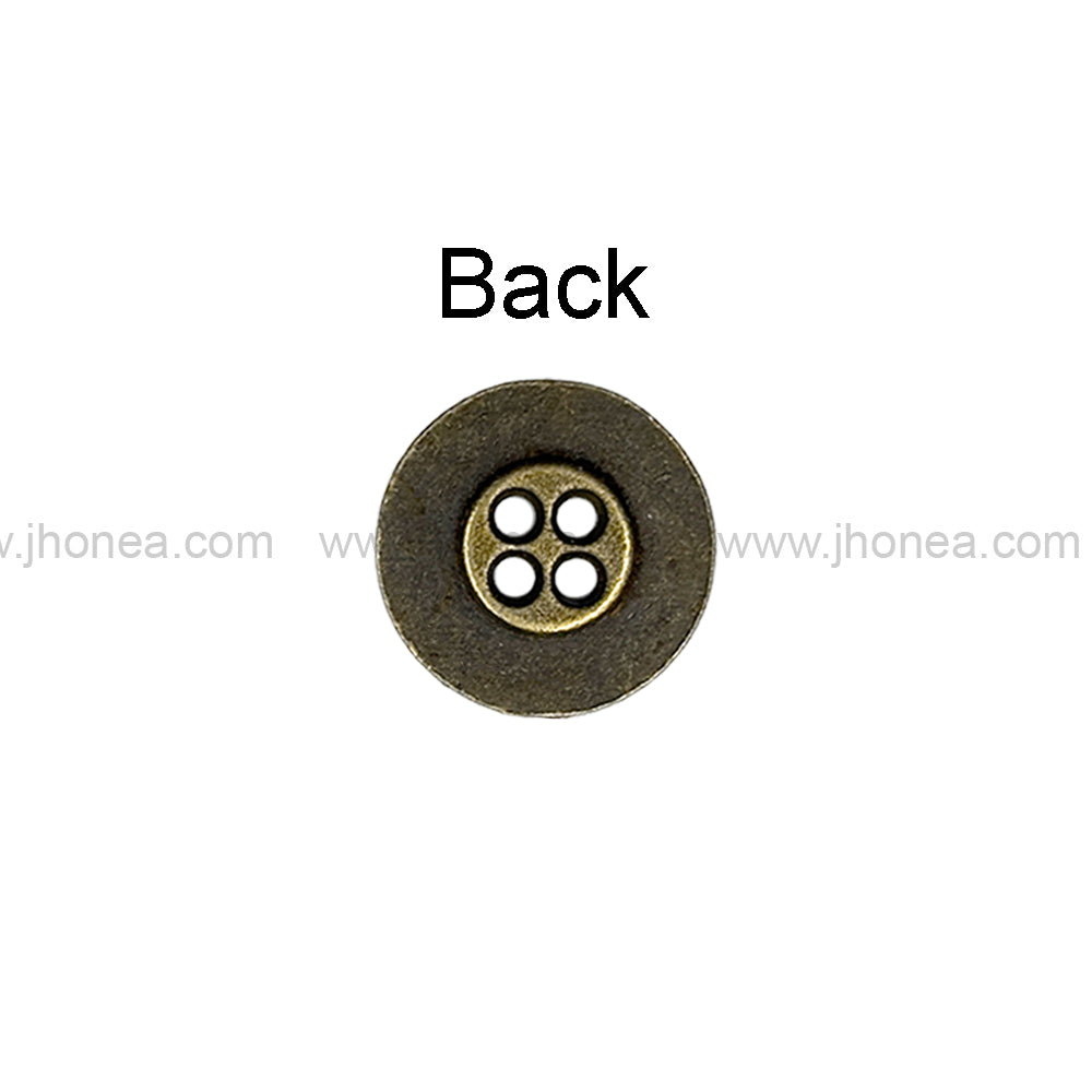 Beautiful Eye-Catching Engraved Design 4-Hole Metal Buttons