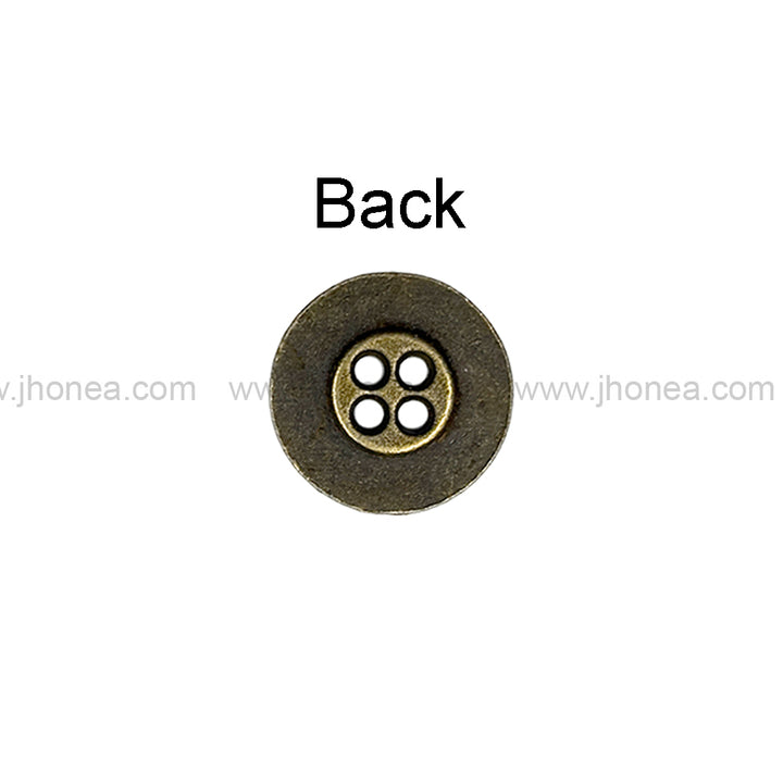 Beautiful Eye-Catching Engraved Design 4-Hole Metal Buttons