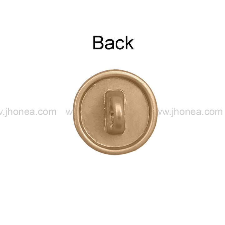 Round Shape Matte Finish Classic Shank Metal Button