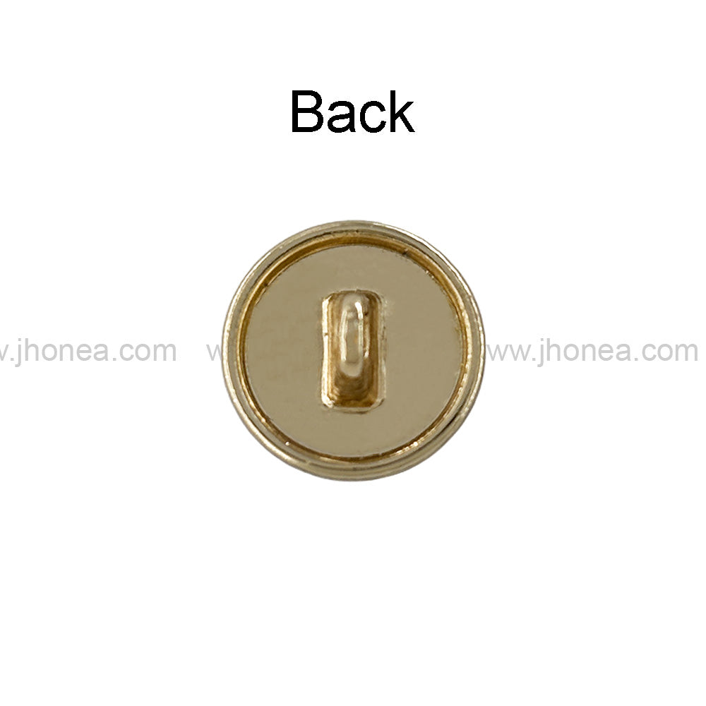 Round Shape Pearl Metal Button with Downhole Loop