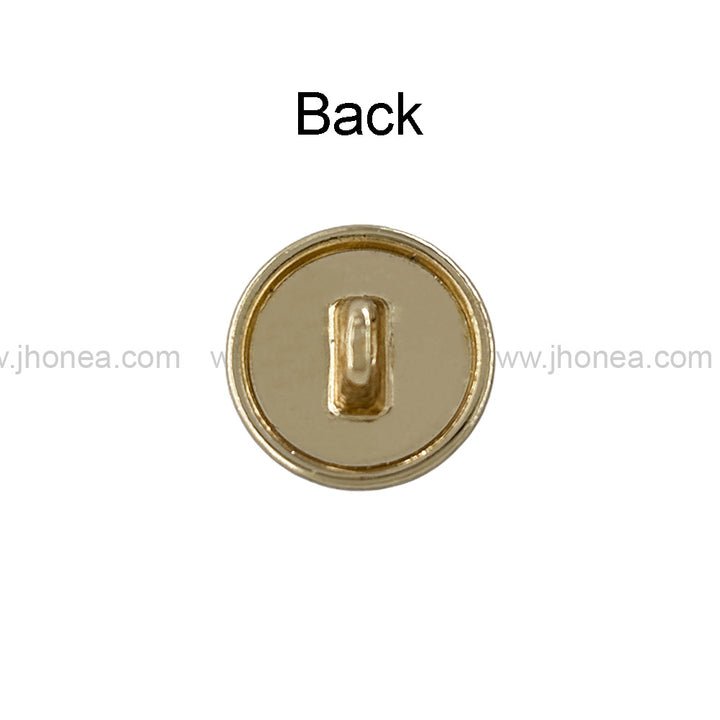 Round Shape Pearl Metal Button with Downhole Loop