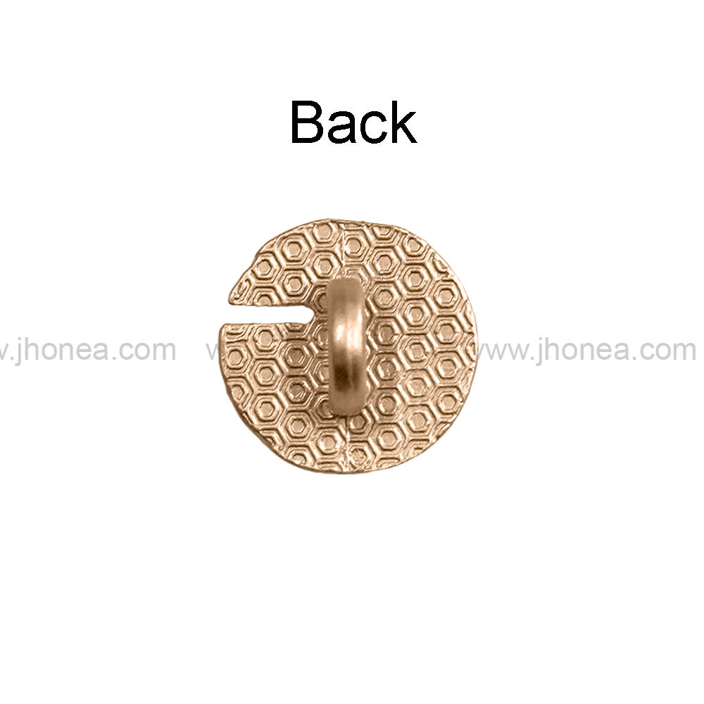 Classic 10mm Cutting Edge Design Matte Finish Metal Button