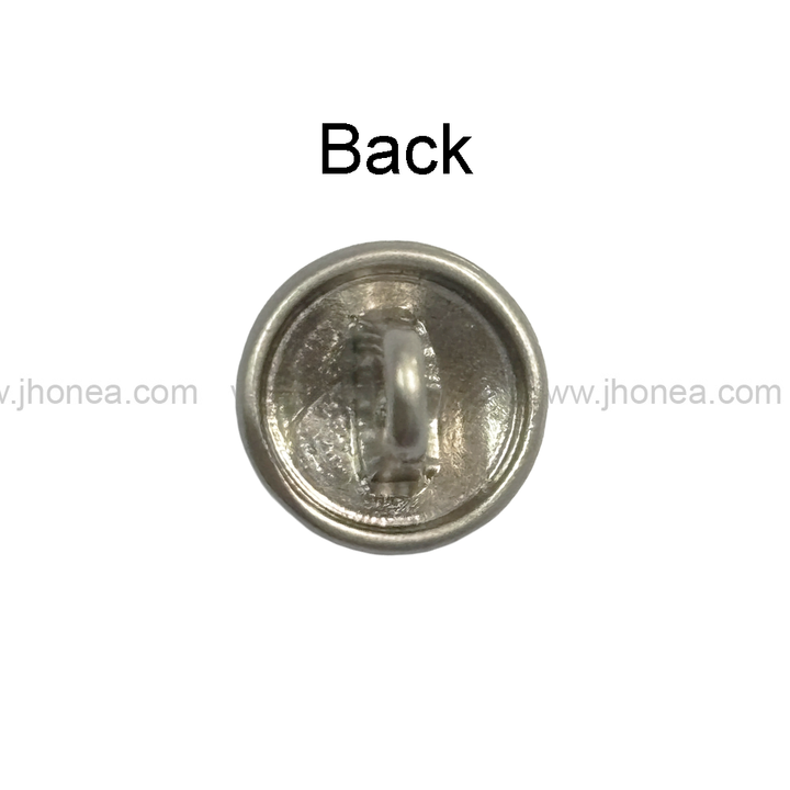 Simple & Basic Matte Silver Round Shape Hollow Back Shank Metal Button