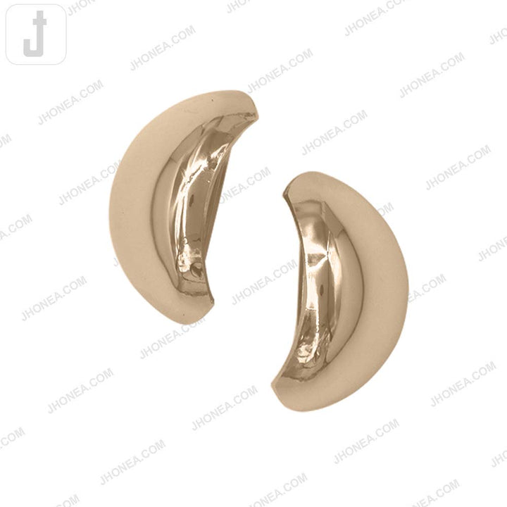 Classic Shiny Gold Metal Buckle with Smooth Oval Design