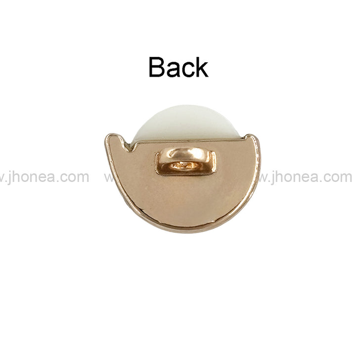 Shiny Gold & Silver Round Shape Fancy Pearl Buttons