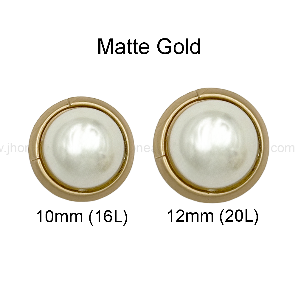 Shiny & Classy Round Shape Premium Quality Pearl Metal Button