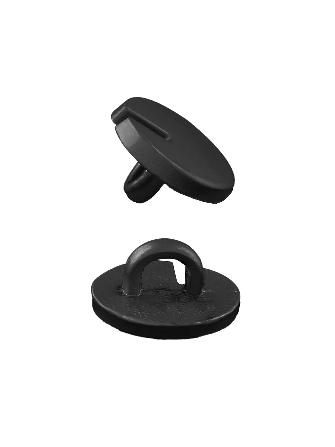 Classic Cutting Edge Design Matte Black Finish Metal Button