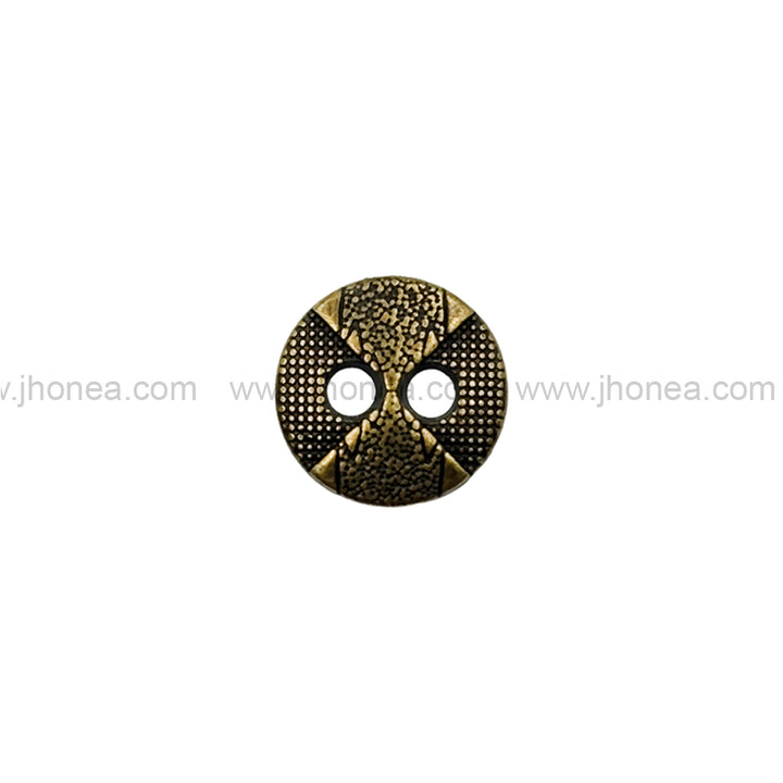 Textured Surface Round Shape Antique Brass Metal Buttons for Shirt