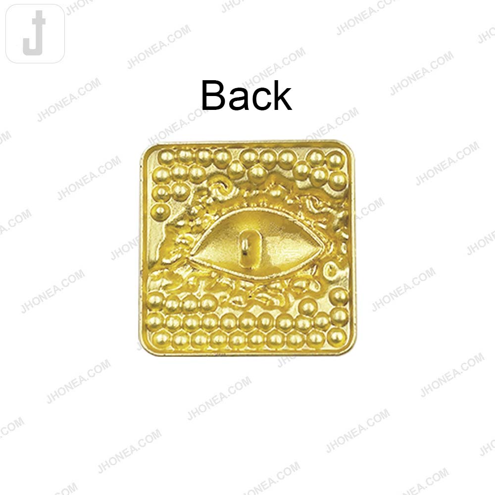 Statement Matte Finish Pearl Eye Designer Metal Button