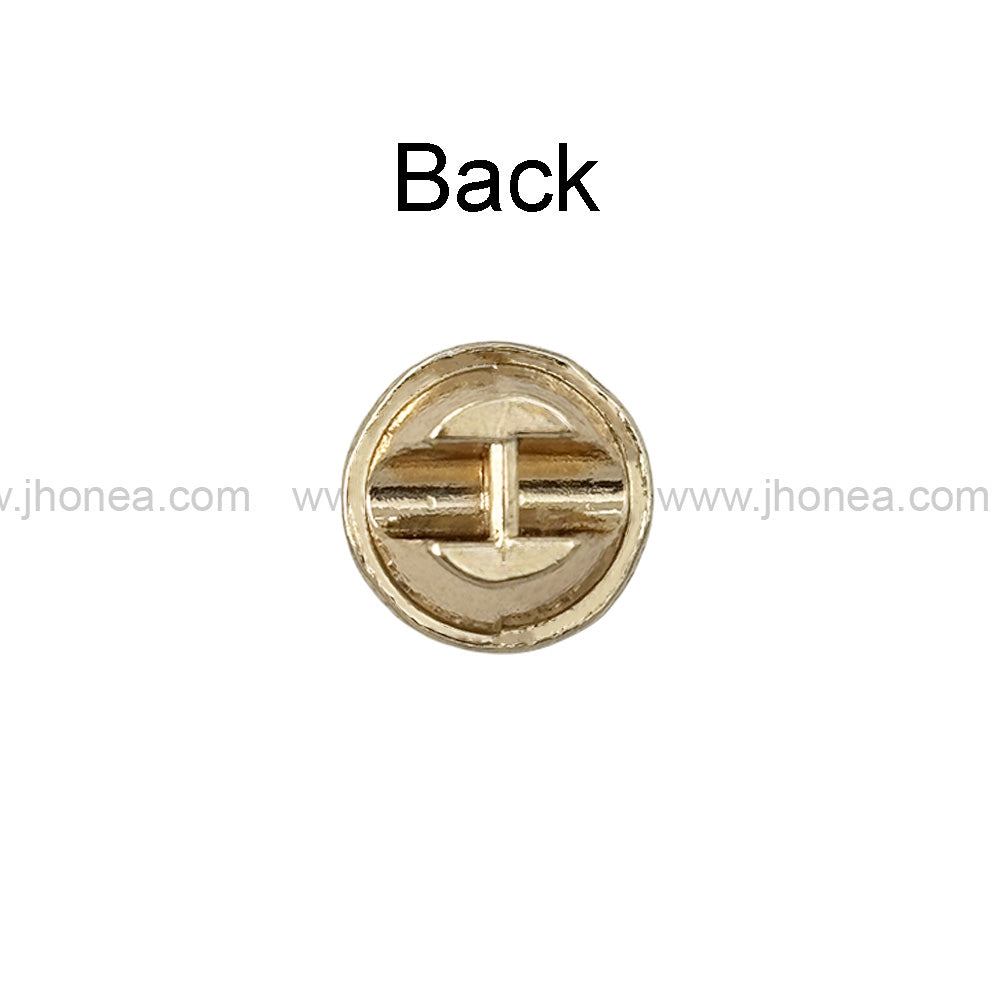 Shiny Round Shape Gold Pearl Shank Button