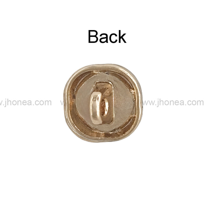 Rounded Square Shape Shiny Pearl Metal Kurta Buttons