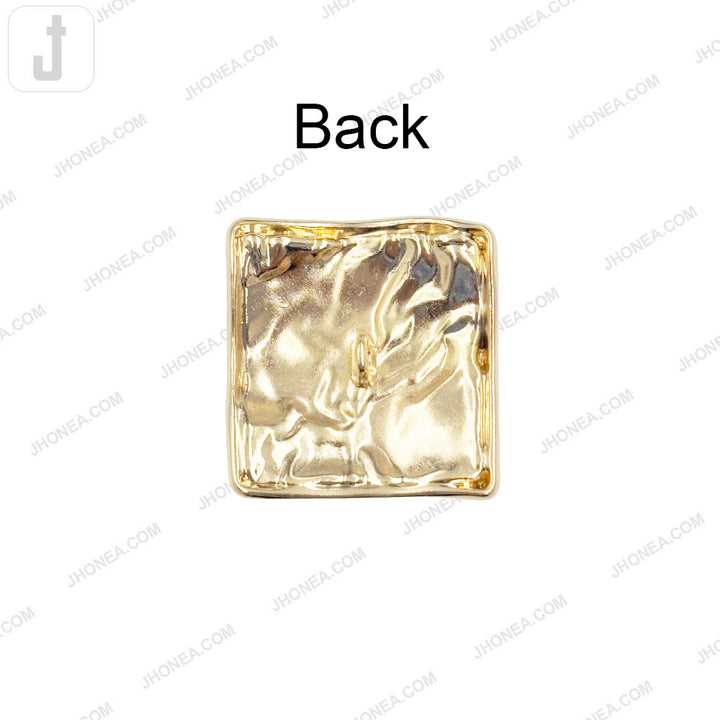Big Size 30mm Square Shaped Designer Metal Buttons for Coats/Jackets