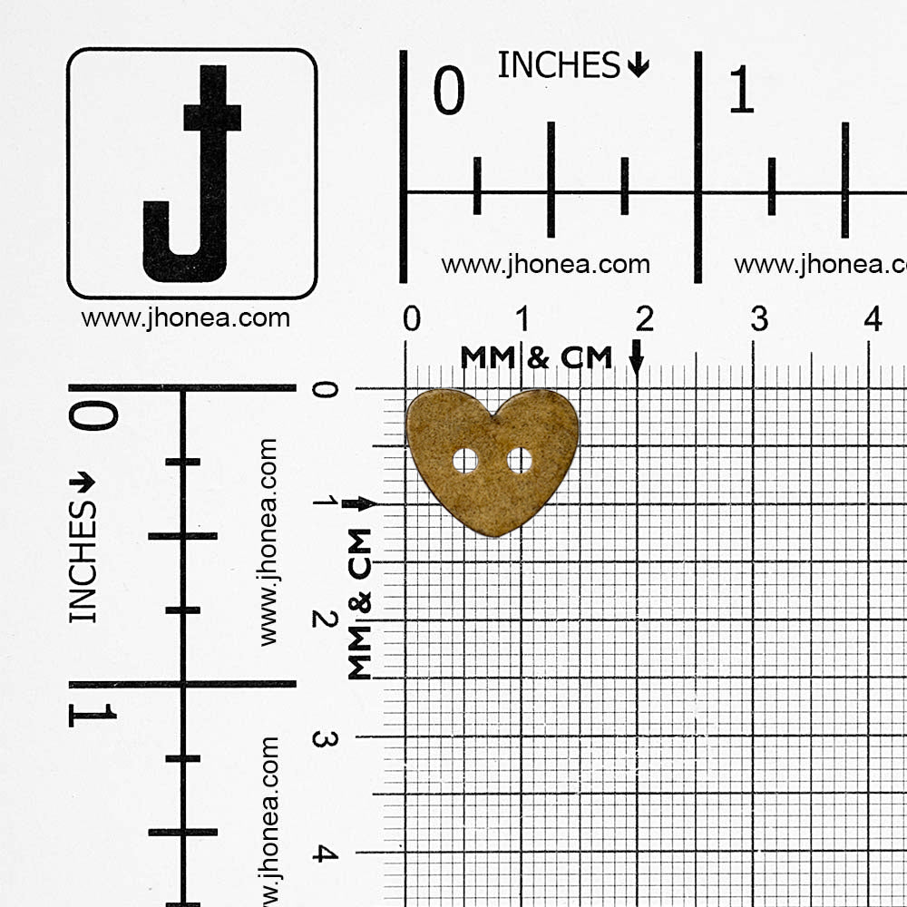 2-Hole Heart Shape Natural Coco Buttons for Sweaters
