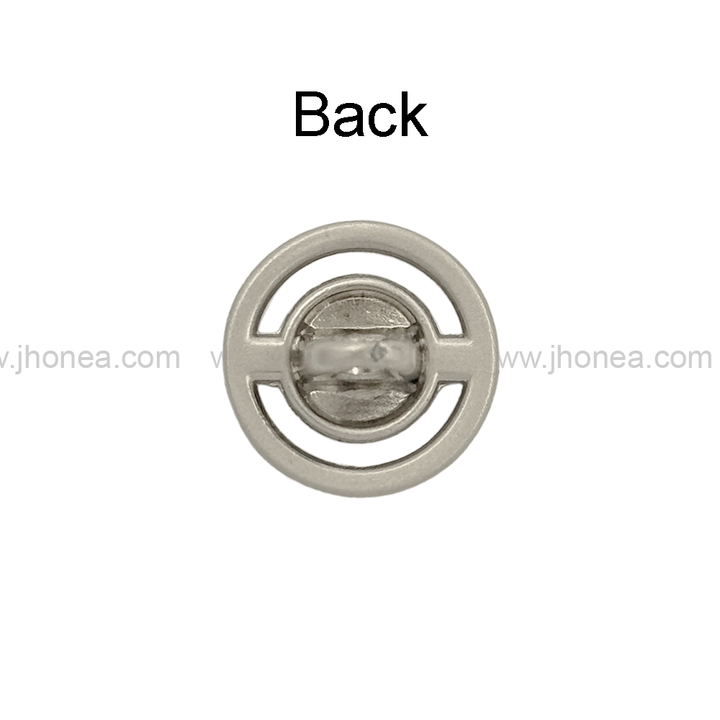 Matte Silver Round Ring Shape Fashionable Shank Button