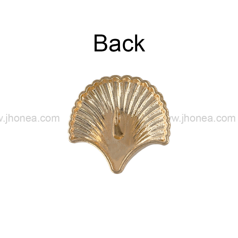 Decorative Sea Shell Shape 25mm(40L) Shank Metal Button