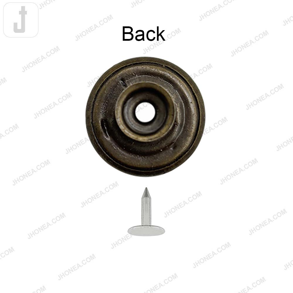 Vintage Round Antique Finish Denim Jacket Buttons